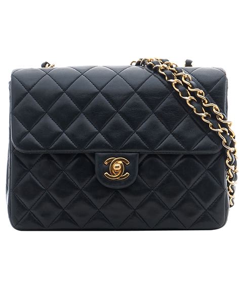 chanel all black bag|Black Chanel leather shoulder bag.